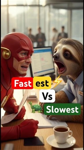 The Flash Meets Flash the Sloth 😂⚡️ Fastest vs Slowest Showdown!