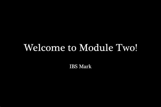Welcome to Module 2