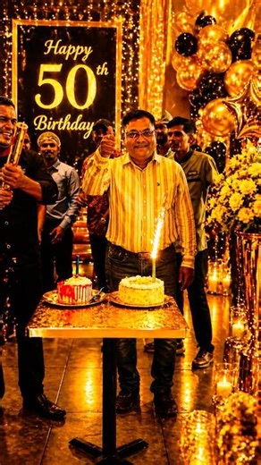 Luxury Golden⭐️ Birthday Celebration | 50 Years Special Moments