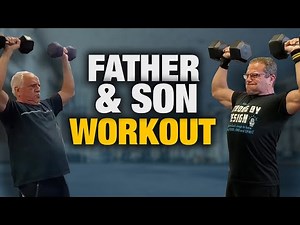 Muscle Building Workout With My Dad! | Follow Along Father and Son Gym Workout 💪