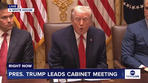 HAPPENING NOW: President Trump leads a Cabinet meeting in the White House. https://abcnews.link/tUte2YS | ABC News