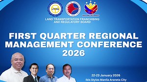 𝐋𝐈𝐕𝐄: First Quarter Regional Management Conference 2026 | Land Transportation Franchising and Regulatory Board - LTFRB