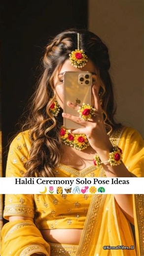 Haldi Ceremony Solo Pose Ideas🖇🎀#HaldiCeremony#BridalHaldi#WeddingReels#HaldiVibes#YTShorts#short