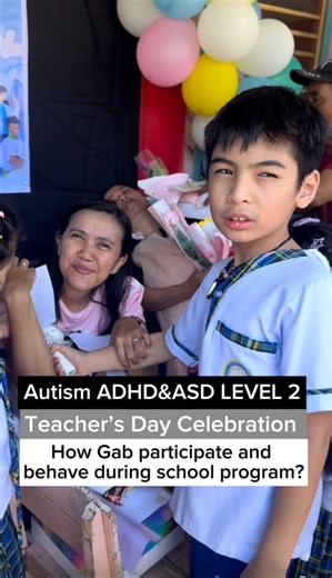 8.2K views · 94 reactions | Autism ADHD&ASD LEVEL 2‼️ Teacher’s Day Celebration. How Gab participate and behave during school program? #everyone #highlights #gabsworld | Gab's World | Facebook