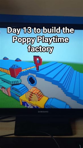Day 13 to build the Poppy Playtime factory #poppyplaytime #minecraft #shorts #shortvideo #short