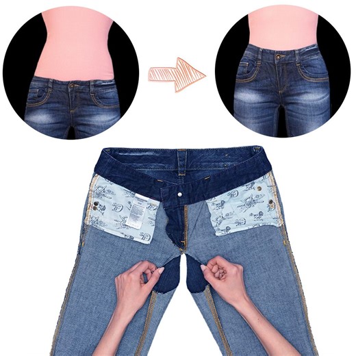 1.1M views · 5K reactions | Good sewing trick - how to transform the low waist jeans to the high one easily! | Miarti - Wiederverwendung | Facebook
