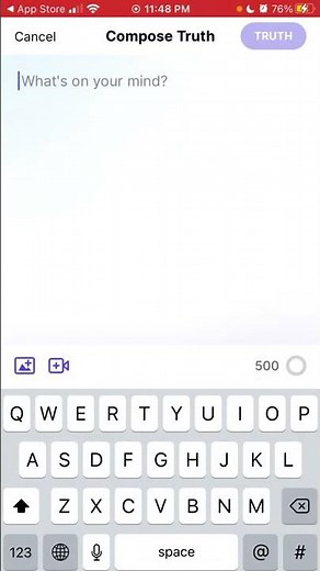 How to post an image or video in Truth Social app?