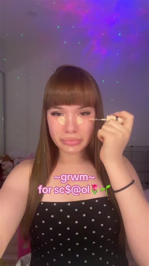 yayy..school🐀#xyzbca #fyp #grwm #bangs #makeup | Makeup GRWM