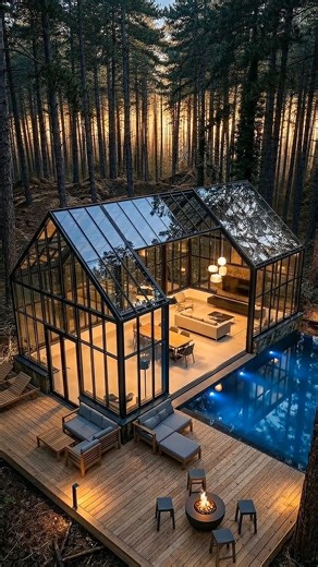 Pine Forest Glass House + Infinity Pool Transformation 🌲💎