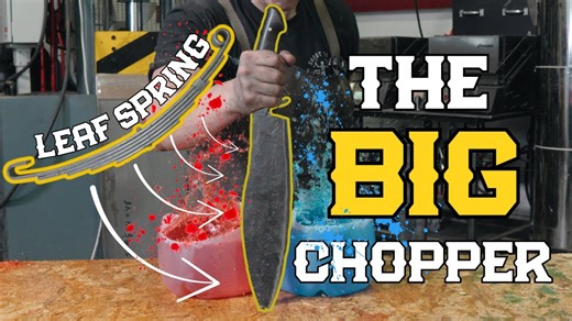 Forging a Giant Knife from a Broken Leaf Spring