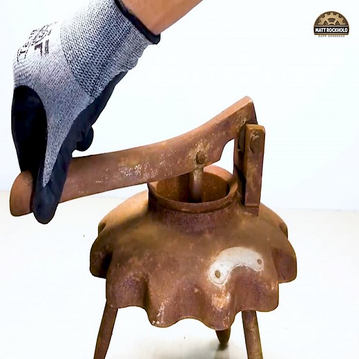 38K views · 520 reactions | Rusty Vintage Hand Press Juicer Machine Restoration #Restoration #VintageTools #AntiqueMachines | Matt Rockhold | Facebook