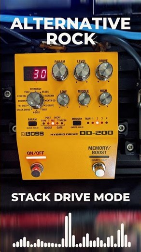Boss OD 200 | Stack Drive mode (Rock)
