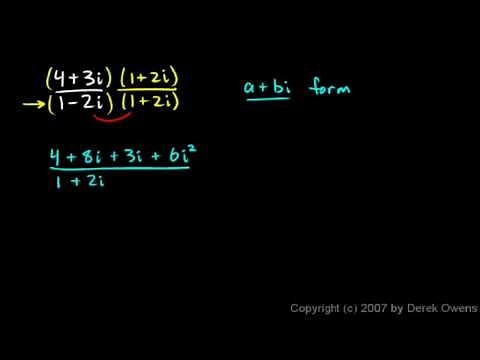 Algebra 2 4.4i - Complex Numbers, Part 9 - Complex Conjugates