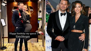 Mark Wright and Michelle Keegan put on rare public display of affection in snap