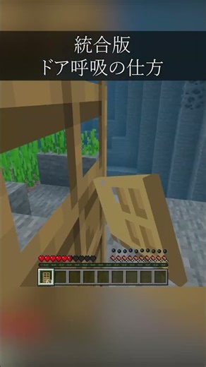 統合版で水中でドア呼吸する方法#minecraft #マイクラ