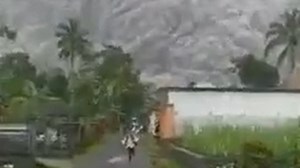 Volcano erupts in Indonesia