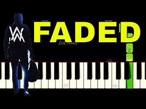Faded EASY Piano Tutorial - Alan Walker