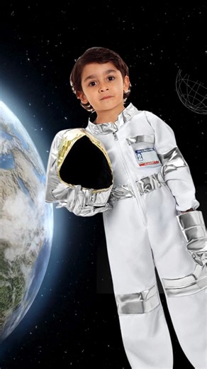 Astronaut Costume for Kids Space Pilot Jumpsuit with Helmet Pretend Dress up Role Play Set Birthday.👩‍🚀 - -#costumes #dressup #ازياء_تنكرية #costumeshop #ShopZinia #HalloweenCostumes #astronauts | Shopzinia.com