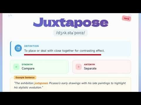 Juxtapose in English | How to Compare and Contrast Like a Native