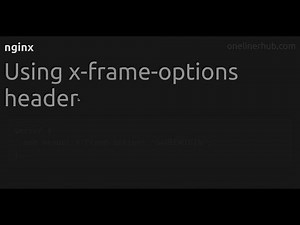 Using x-frame-options header