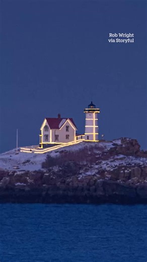 Last supermoon of the year rises behind lighthouse in picturesque scene | The US Sun | Facebook