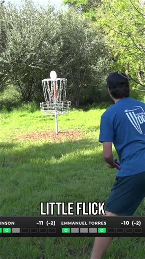 Disc Golf Pro's Tricky Flick Putt Over Obstacles! #shorts
