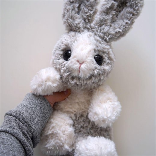 Faux Fur Bunny Snuggler Crochet Pattern · Amigurumi Rabbit Doll DIY Realistic Plush Furry Yarn Kids Baby Stuffed Animal Lovey Flat Body Cute - Etsy