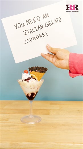 Baskin Robbins India on Instagram: "Don’t ignore the signs… they all point to an Italian Gelato Sundae  Get your mid-week fix at a parlour near you or order in on @swiggyindia & @zomato!"