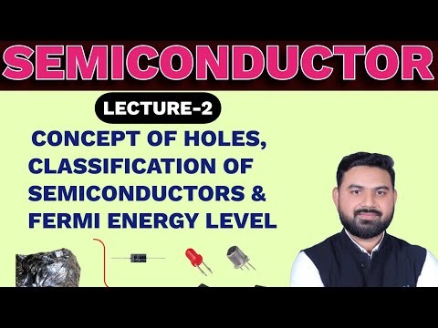 CONCEPT OF HOLES, CLASSIFICATION OF SEMICONDUCTORS, AND FERMI ENERGY LEVEL-SEMICONDUCTOR LECTURE-2