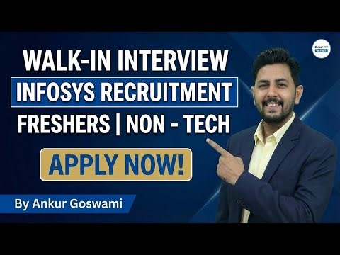 Infosys Recruitment 2026 | Walk-in Interview | Freshers Eligible | By Ankur Sir