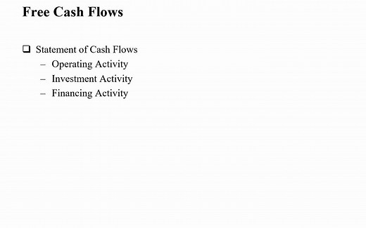金融学 Finance Lecture 1-4 Cash Flow Statement
