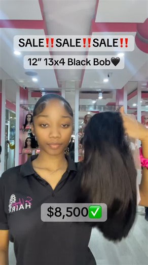 So Unique Hair on Instagram: "Best price inna Jamaicaaa‼️😮 12” 13x4 Straight Bob just $8,500 ✔️ Hairstyle neat, classy & ready fi install 💕 Limited stock don’t sleep pon dis! 📍Shop 13 Bargain Mall, Clock Tower Plaza 📞 876-898-3278 Islandwide delivery 🚚💨 #SoUniqueHair #WigsJA #BobWig #LaceFrontWig #KingstonJamaica HairSale"