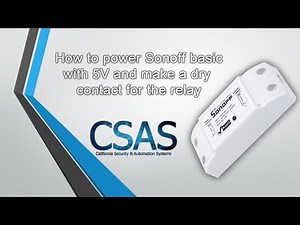 Sonoff Basic 5V and turn the Relay to dry contact (Garage Door) Safe Mode
