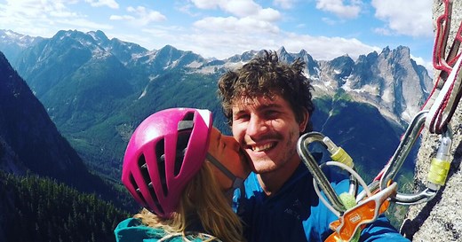 Marc-André Leclerc and Brette Harrington in “The Alpinist”