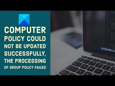 Computer policy could not be updated successfully