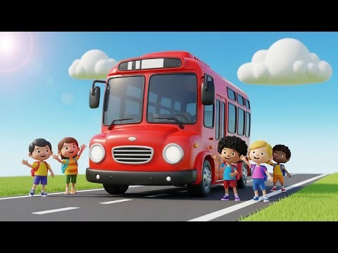 The Red Bus Song | Fun Learning Nursery Rhyme for Kids | ABC & Numbers on the Bus