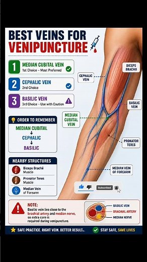Venipuncture Masterclass 💉 | Best Veins for Blood Collection | MLT & Paramedical