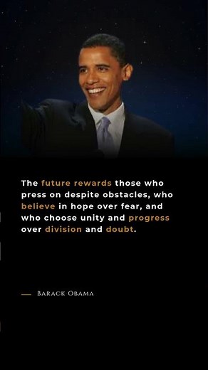 Barack Obama Quote: Hope, Unity & Progress in Every Challenge