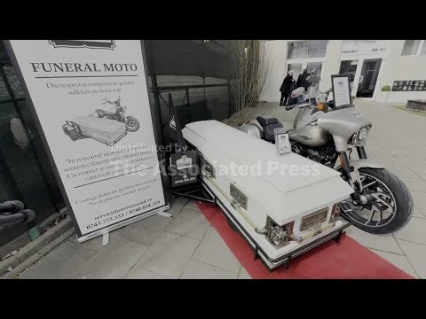New tech and innovative coffins on display at funeral fair in Bucharest