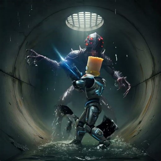 Bart Simpson: Alien Hunter (Epic Sci-Fi AI Crossover)