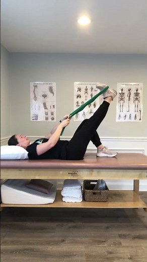Hamstring stretch with strap