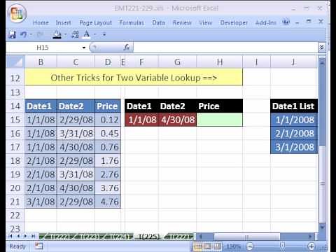 Excel Magic Trick #225: 2 Way Lookup With Duplicates