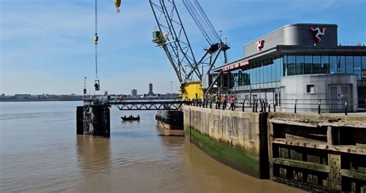 Video shows work on Liverpool Ferry Terminal