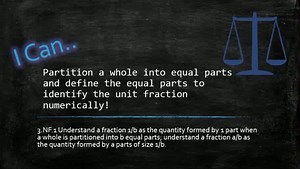 Fractions - Partitioning of a Whole Into Equal Parts
