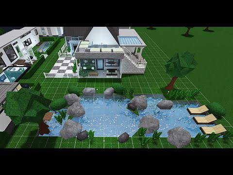 How to create Lovely Pool in Bloxburg by Adding Rocks or Planting in it!!