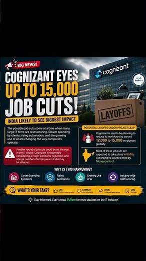 🚨 Cognizant Layoffs Shocker: Up to 15,000 Jobs at Risk!