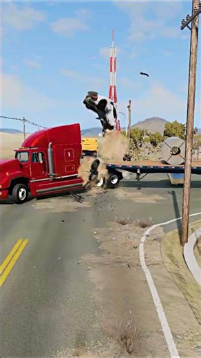 Realistic Highway Car Crashes #210