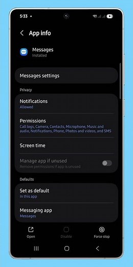 Set Messages to Alert or Silent Notifications on Galaxy S25