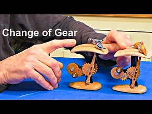 A change of gear. Creating different movements with gears in automata making.