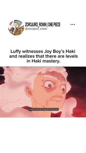 prasanto | 🌊🍖 on Instagram: "Luffy witnesses Joy Boy’s Haki and realizes that there are levels in Haki mastery.#onepiece #luffy #anime #foryoupage #fyp #zoro #sanji #foryou #onepieceanime #onepieceedit"